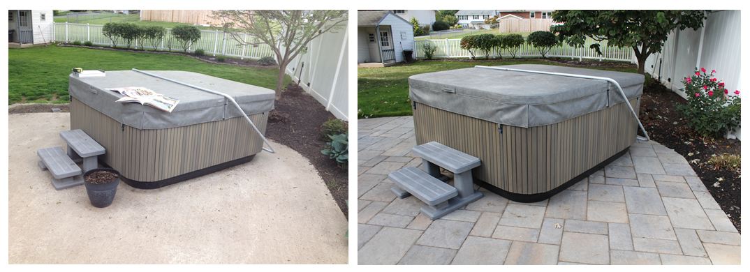 Concrete Patio Overlay With Pavers Elizabethtown Pa Tomlinson Paver Overlay Patio 3