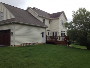 Landscaping before picture back