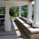 patio and retaining walls