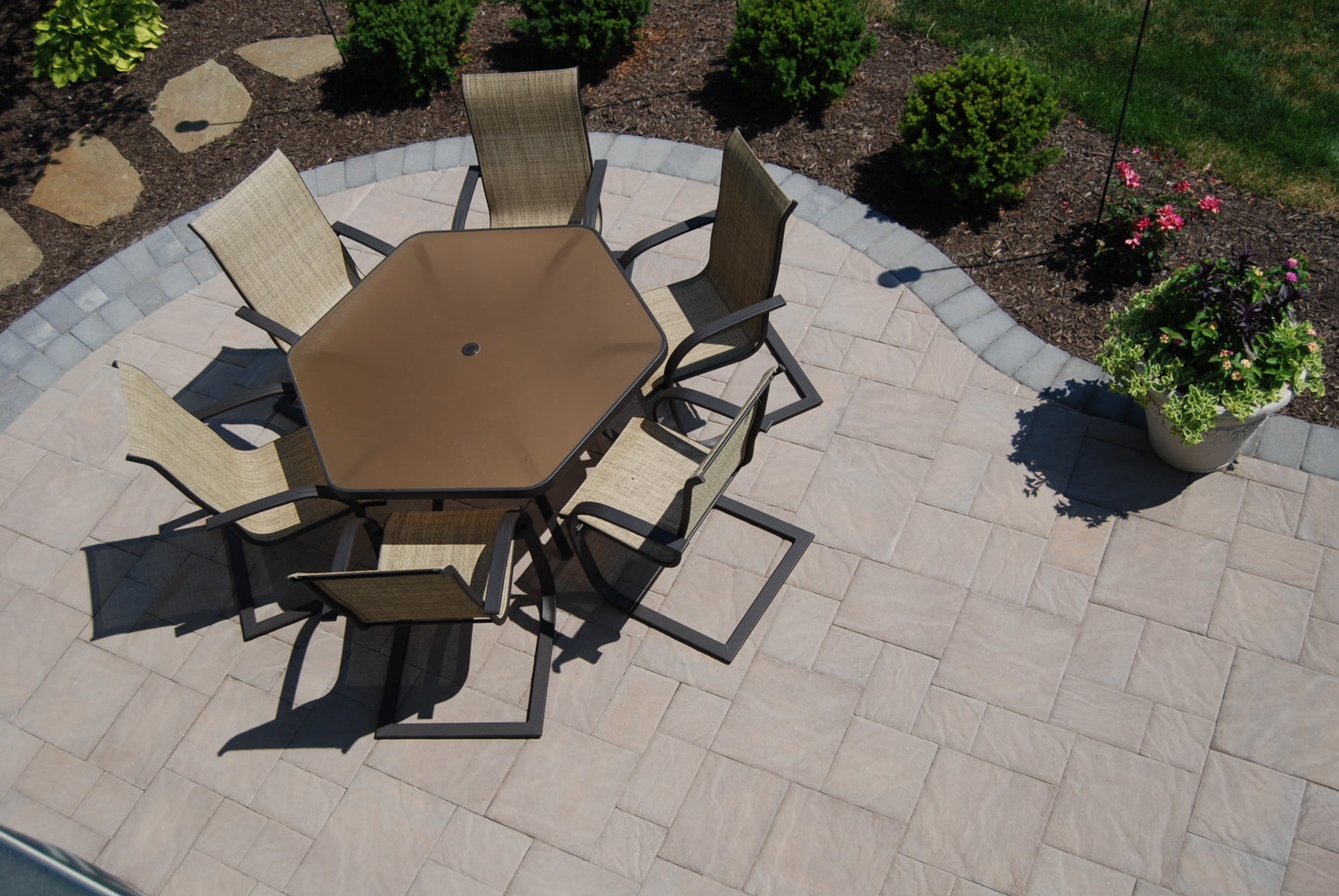 Concrete paver patio